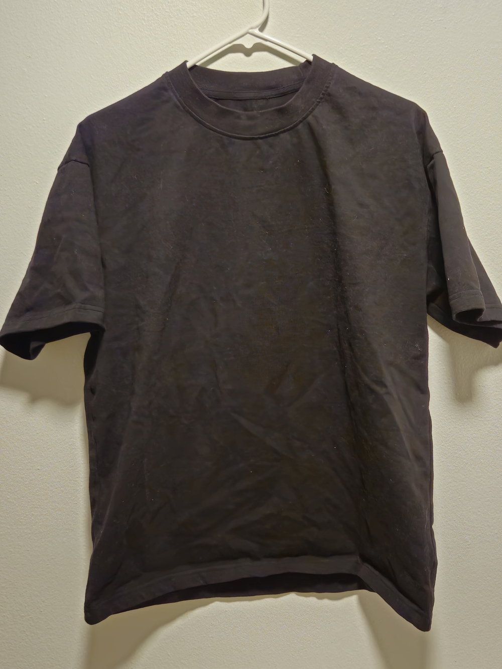 Hours Mens Small Black T Shirt Blank Basic Streetwear Tee Minimalist Boxy Summer